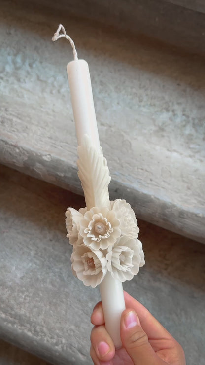 Luz Beeswax Taper Candle