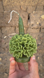 Vela floral de cera de abejas de Teotitlán