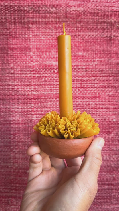 Vela de cera de abejas Leslie pequeña