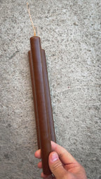 Juego de 3 velas cónicas de cera de abejas